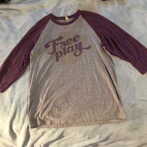 Rooster Teeth Free Play Baseball T Shirt